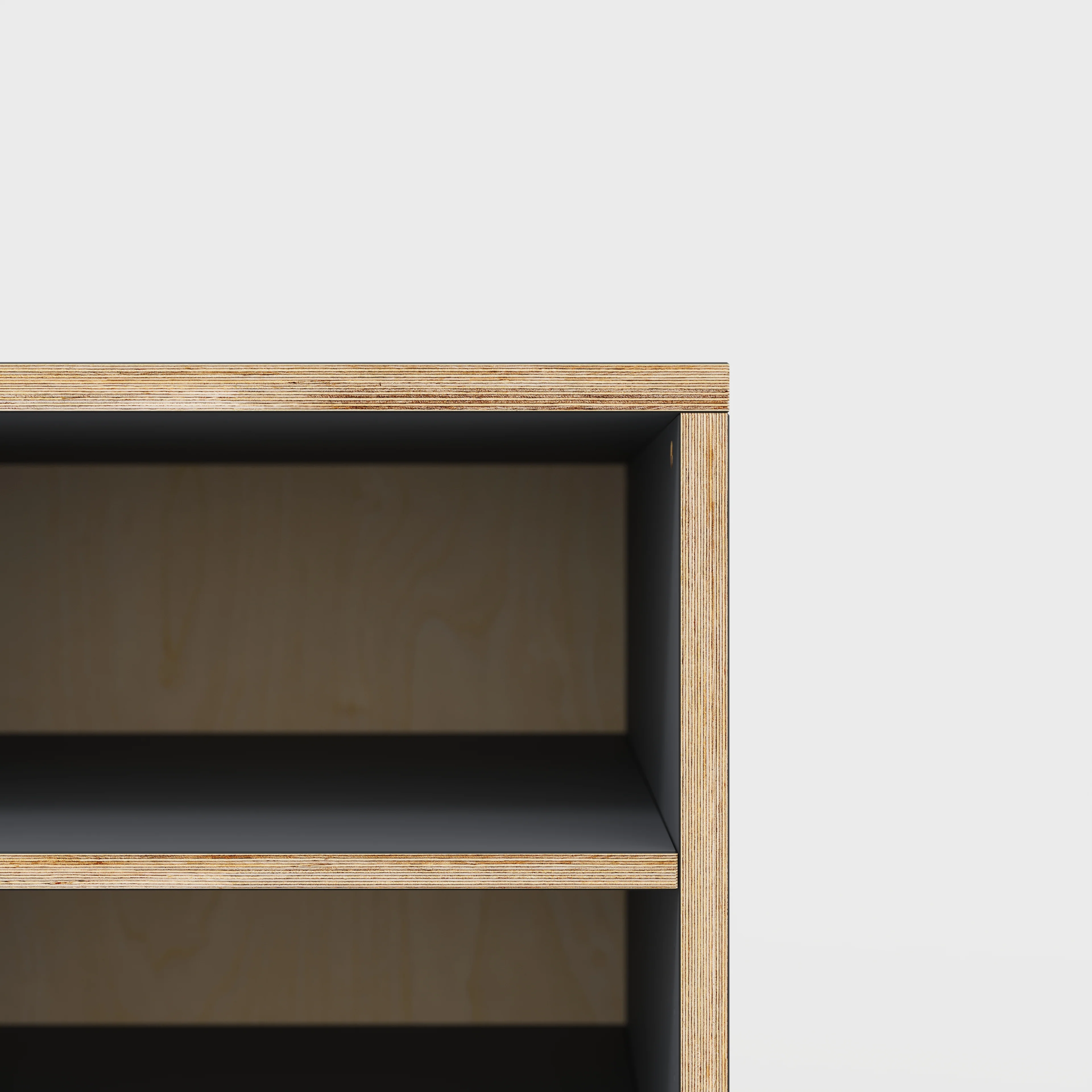 Plywood Storage with Shelves - Formica Tornado Grey - 600(w) x 600(d) x 750(h) - Image 3