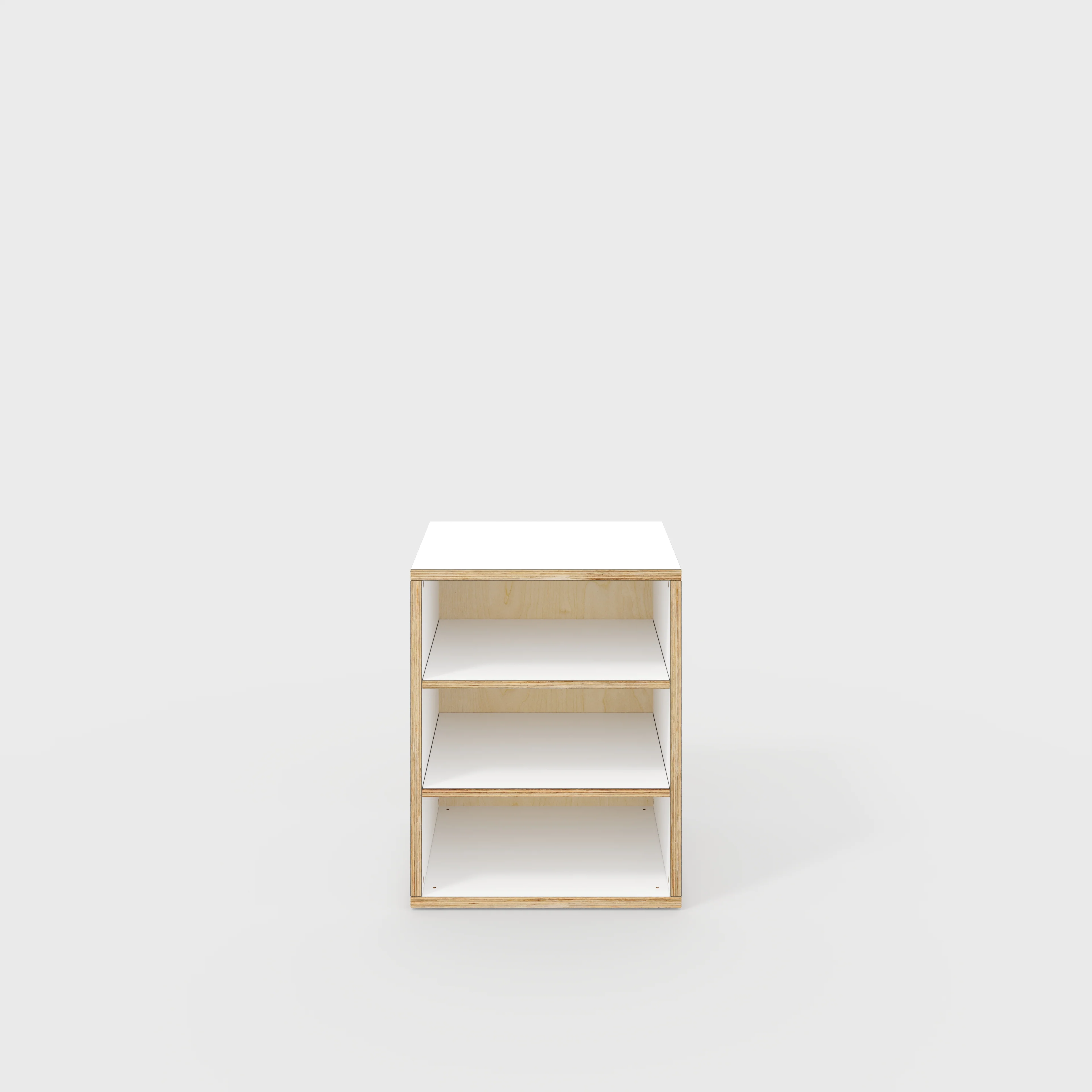 Plywood Storage with Shelves - Formica White - 600(w) x 600(d) x 750(h)