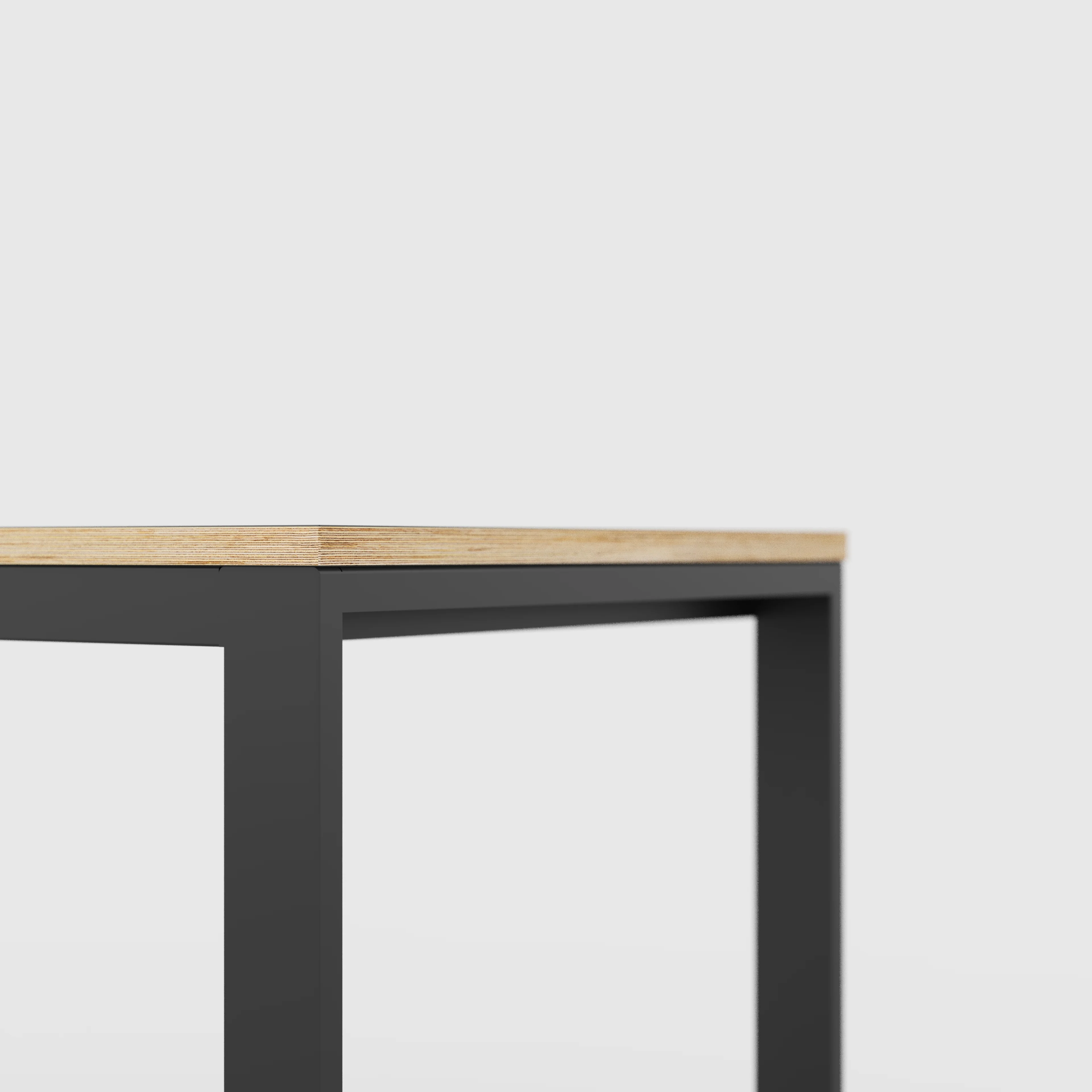 Plywood Table with Black Industrial Frame - Formica Green Slate - 1200(w) x 745(d) x 735(h) - Image 4