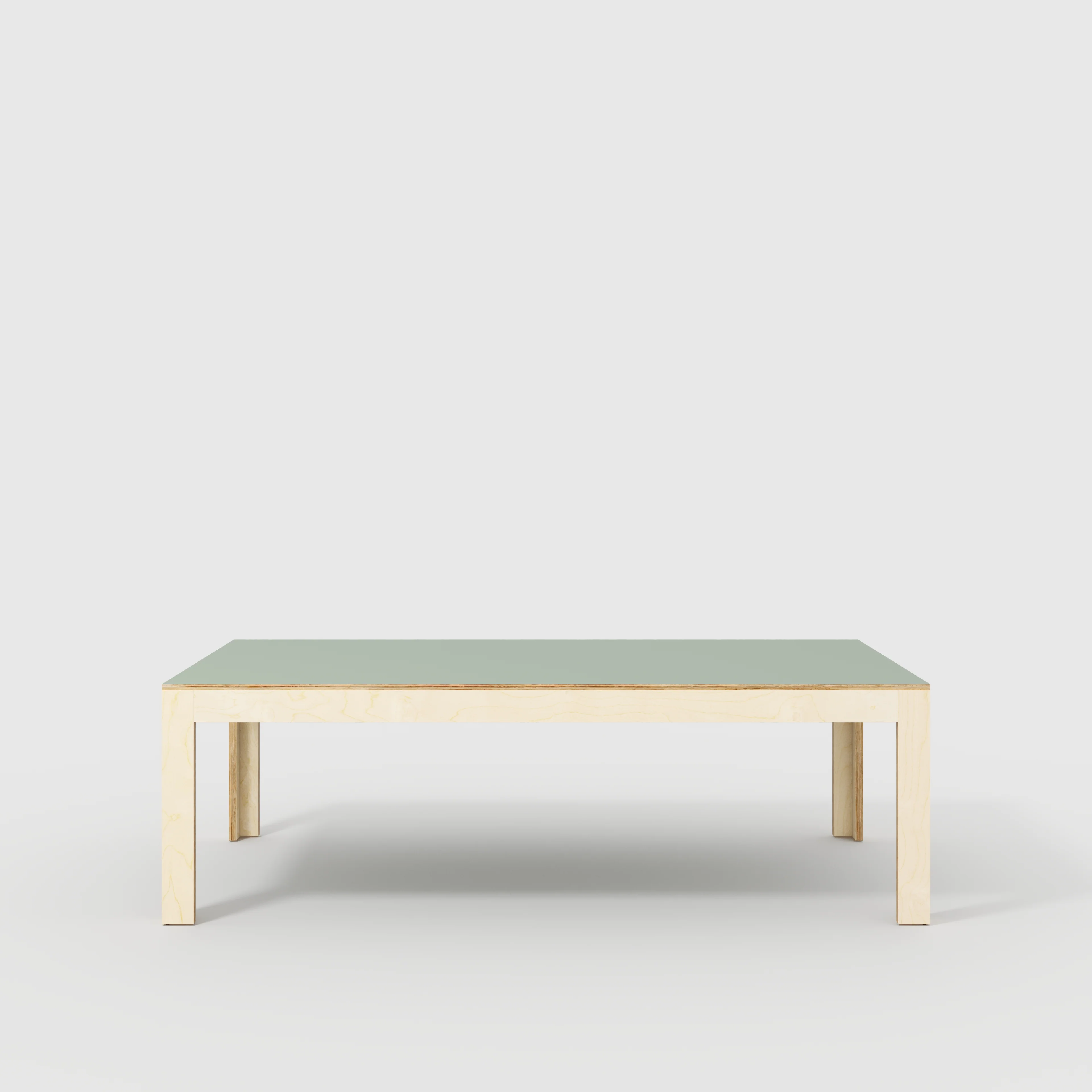 Plywood Table with Solid Frame - Formica Green Slate - 2400(w) x 1200(d) x 750(h)