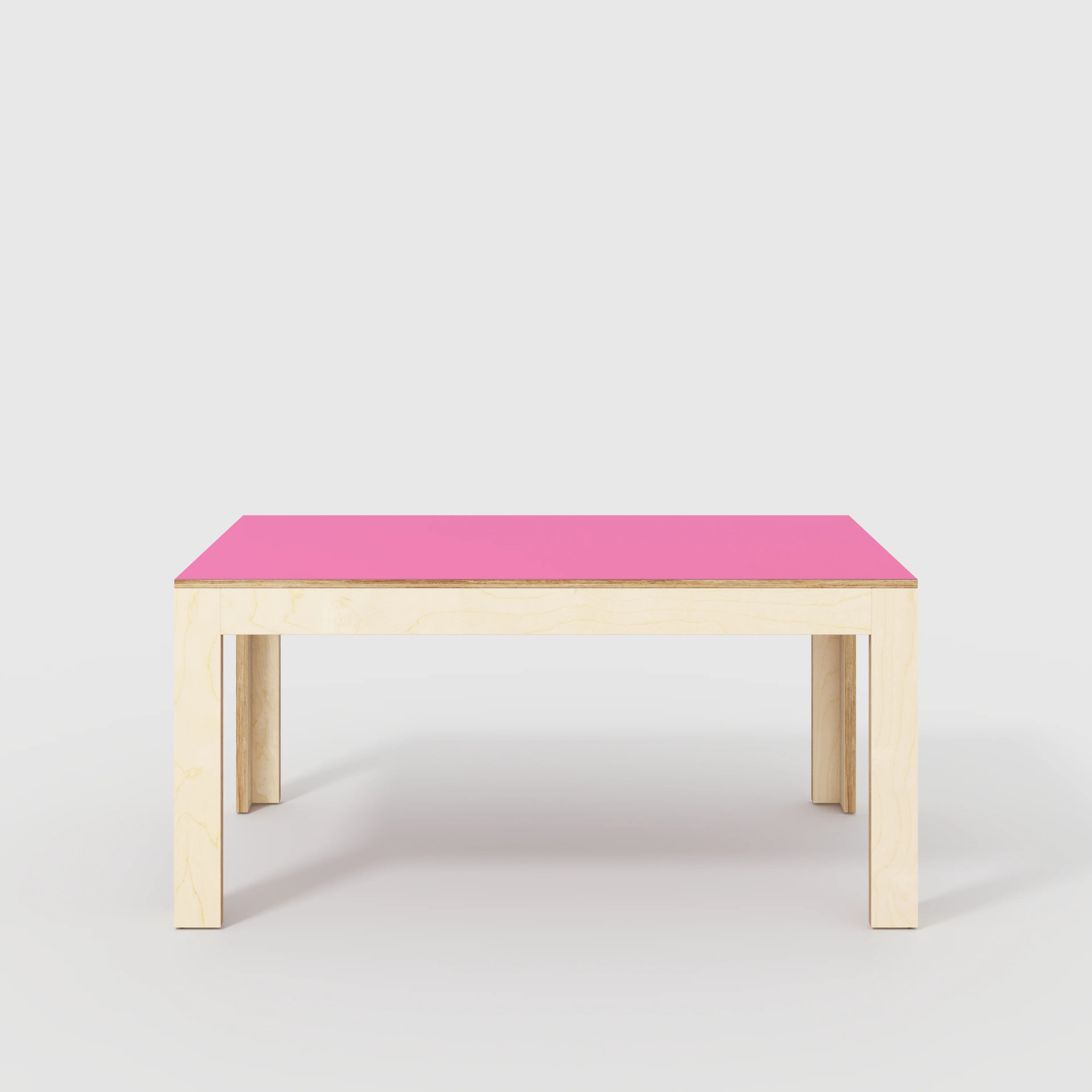 Plywood Table with Solid Frame - Formica Juicy Pink - 1600(w) x 800(d) x 750(h)