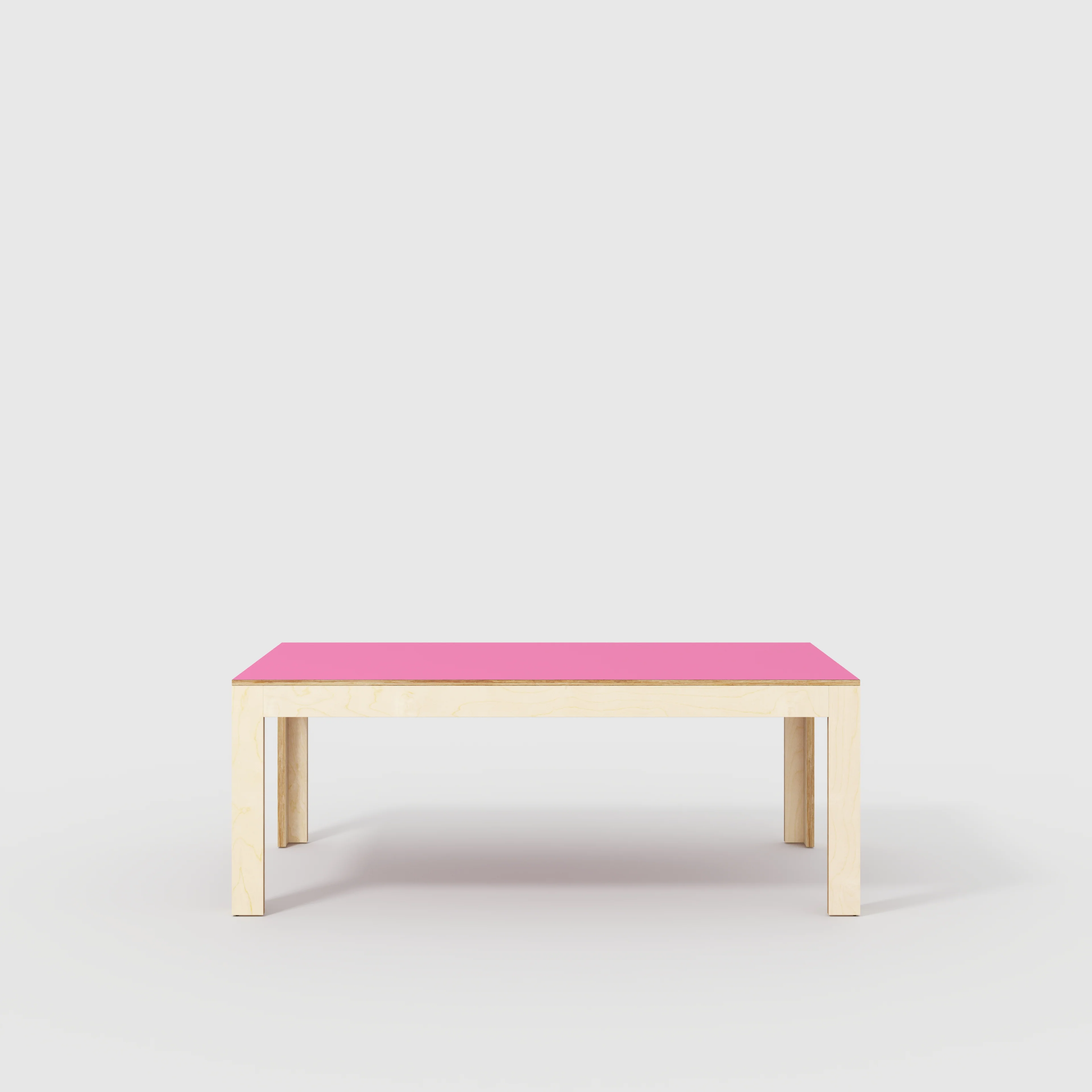 Plywood Table with Solid Frame - Formica Juicy Pink - 2000(w) x 1000(d) x 750(h)