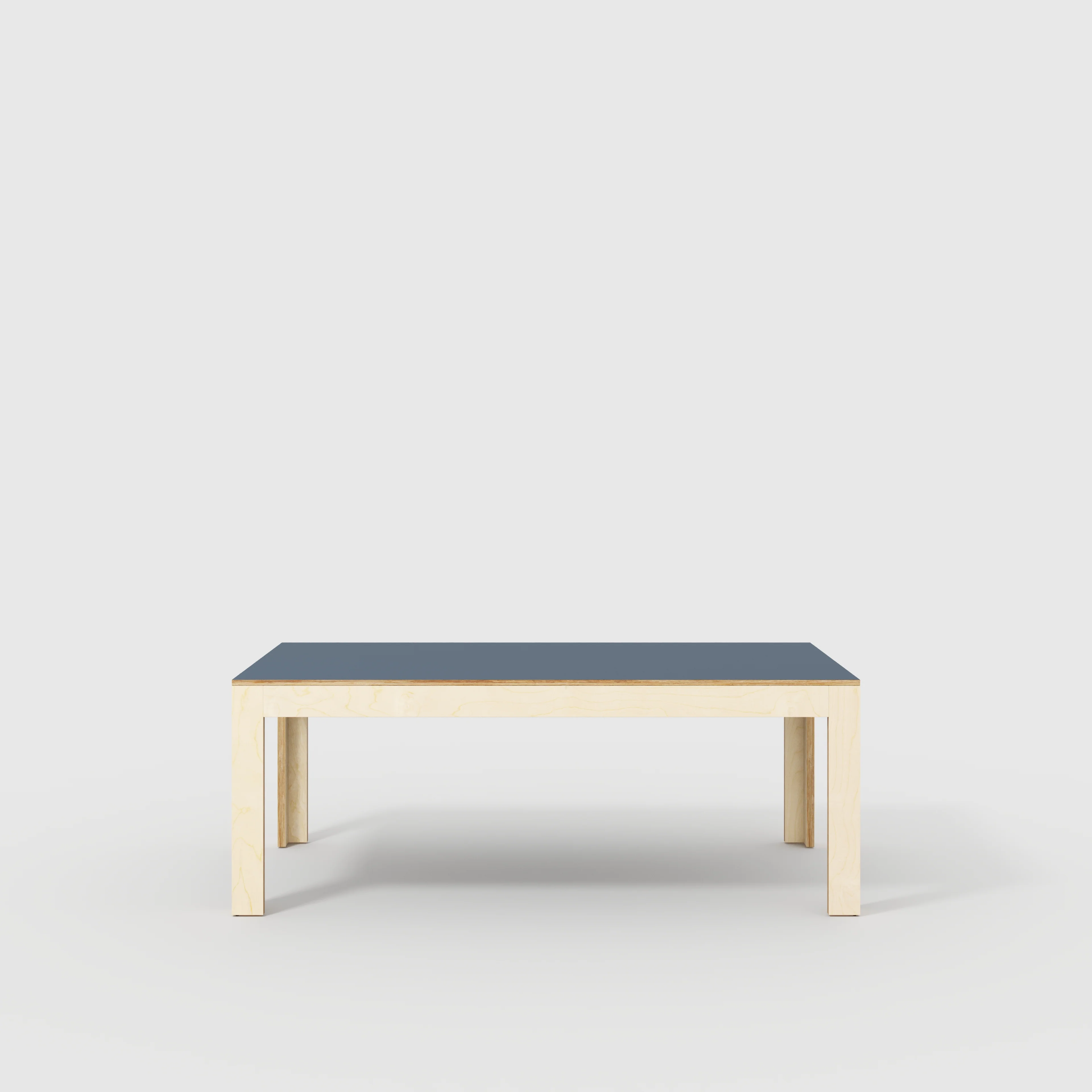 Plywood Table with Solid Frame - Formica Night Sea Blue - 2000(w) x 1000(d) x 750(h)