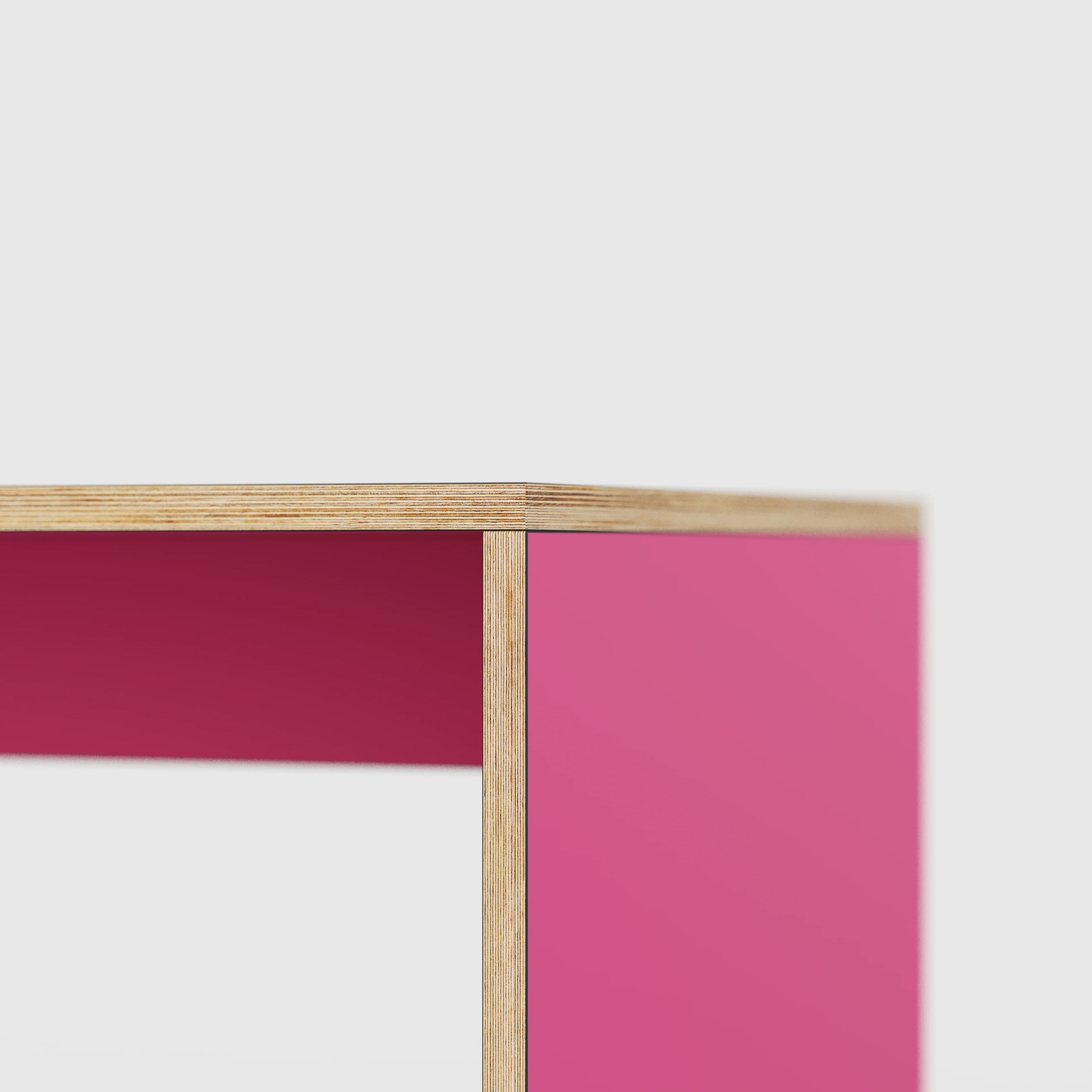 Plywood Table with Solid Sides - Formica Juicy Pink - 2000(w) x 1000(d) x 750(h) - Image 4