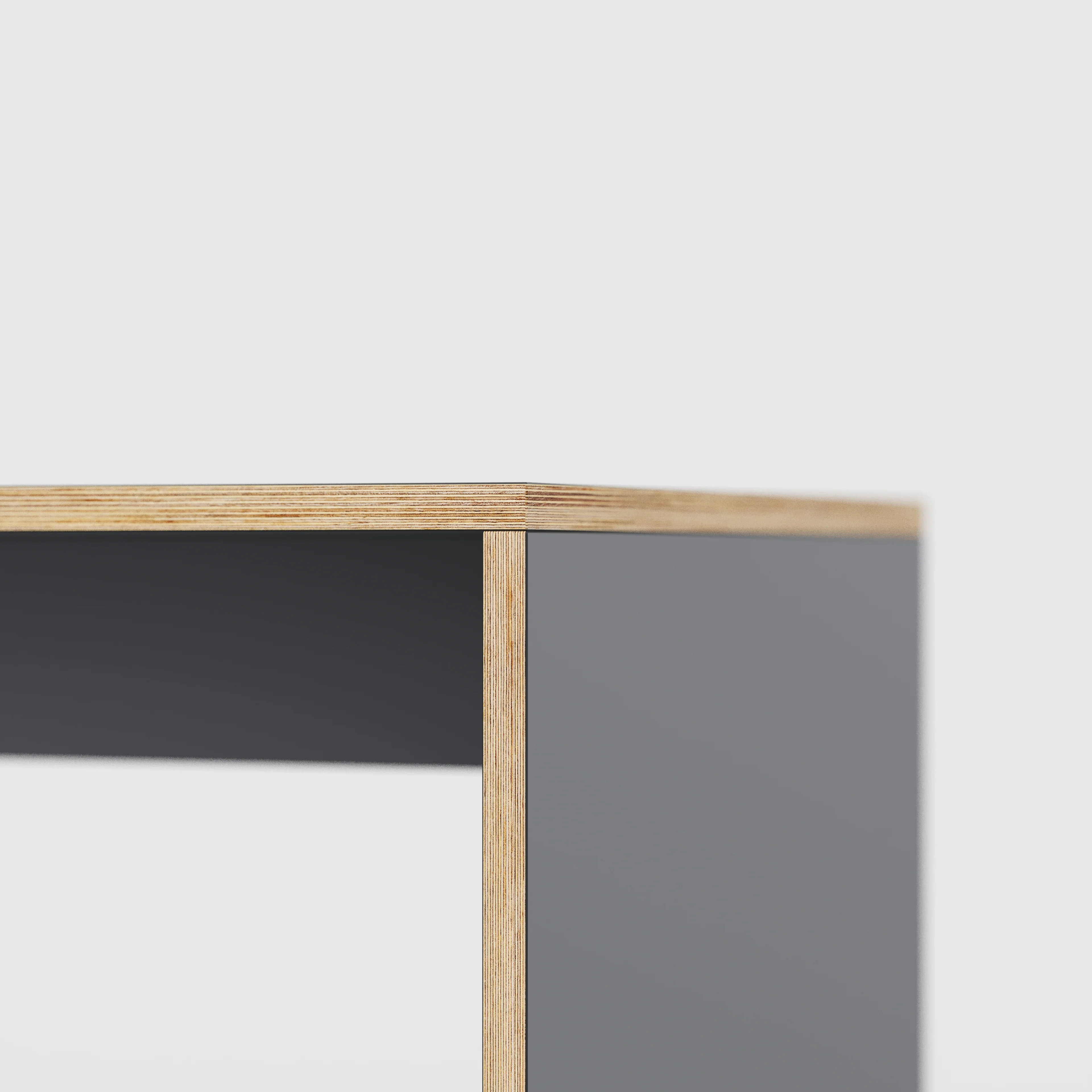 Plywood Table with Solid Sides - Formica Tornado Grey - 2000(w) x 1000(d) x 750(h) - Image 4