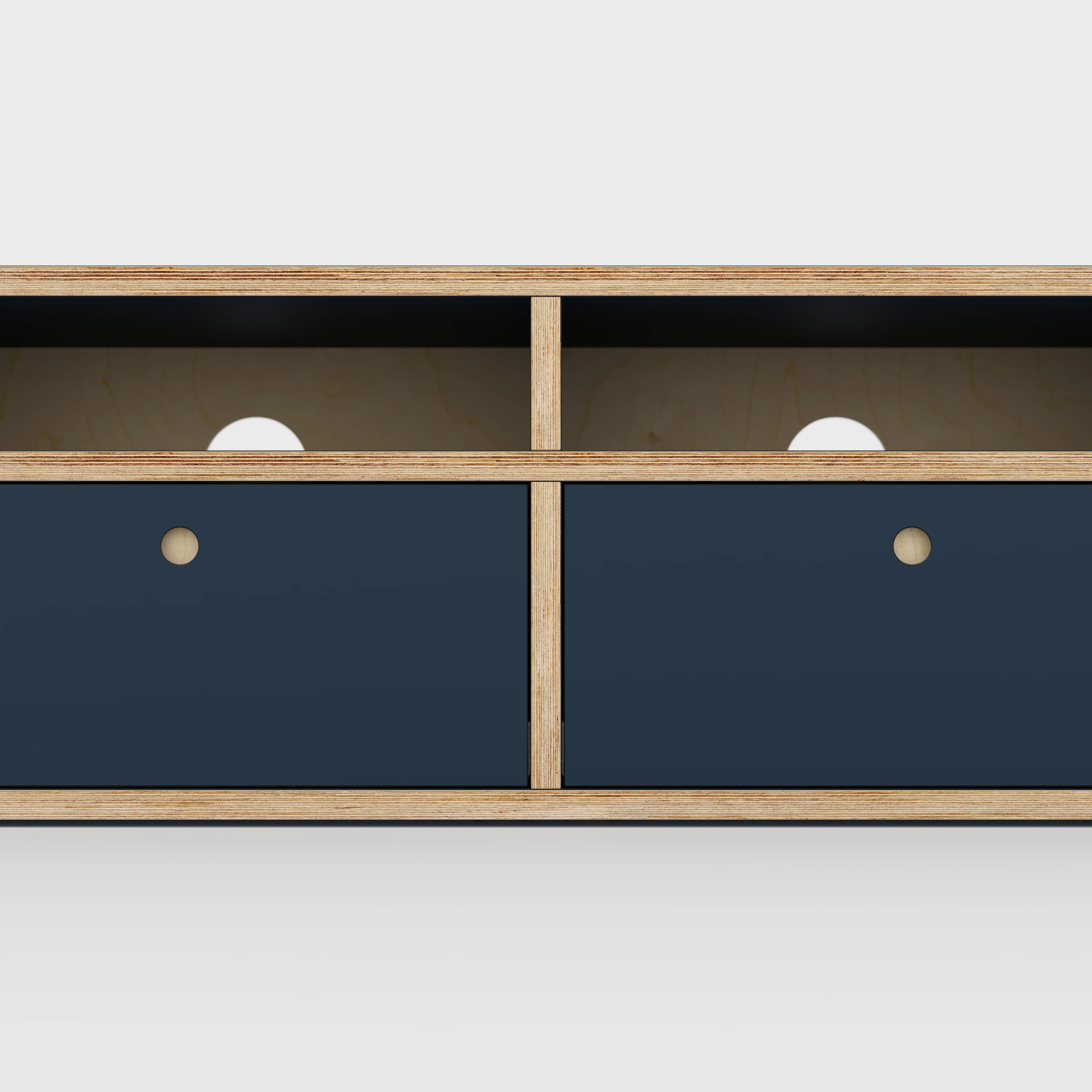 Plywood TV Entertainment Unit - Type 2 - Formica Night Sea Blue - 1200(w) x 400(d) x 450(h) - Image 4