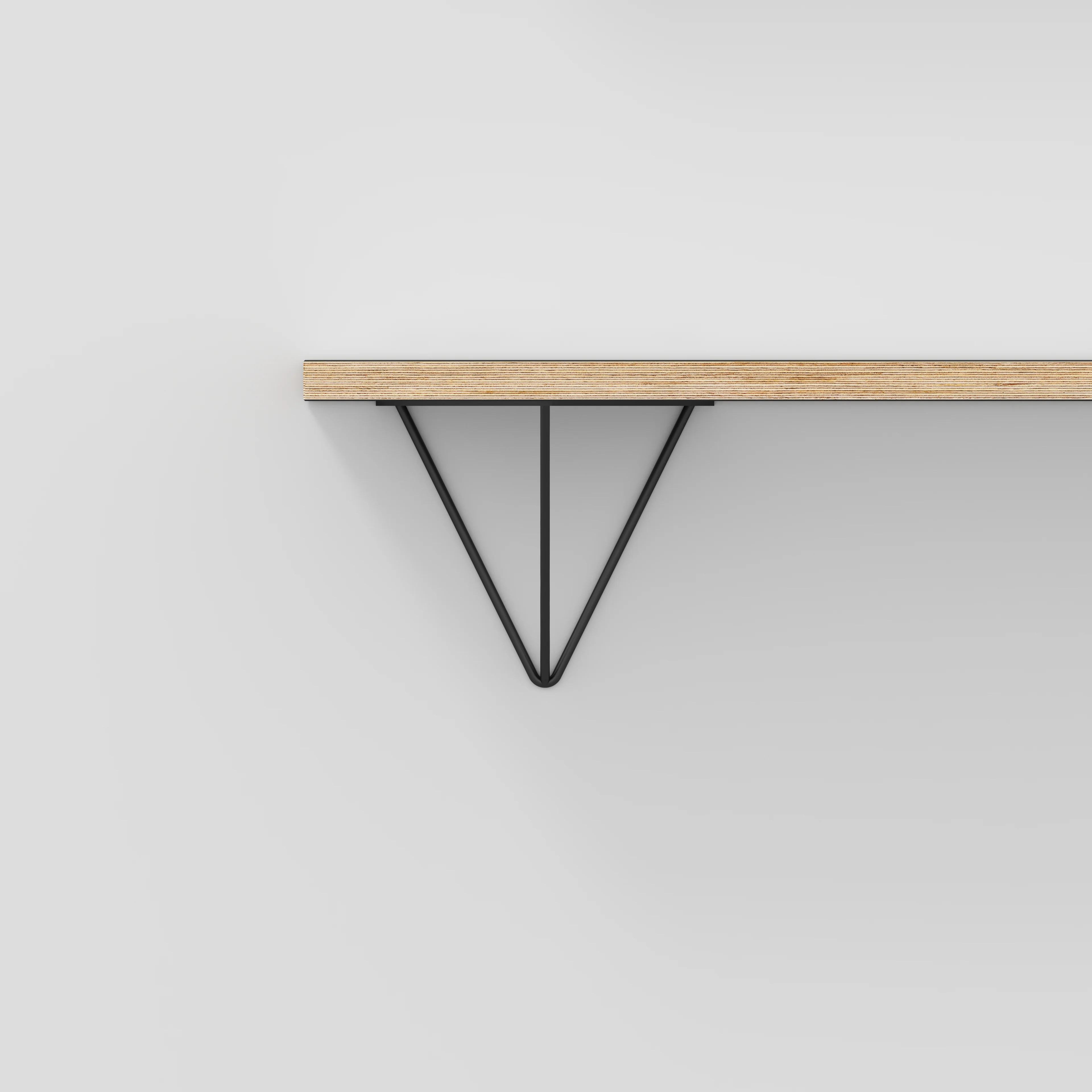 Plywood Wall Shelf with Prism Brackets - Formica Tornado Grey - 1200(w) x 250(d) - Image 3