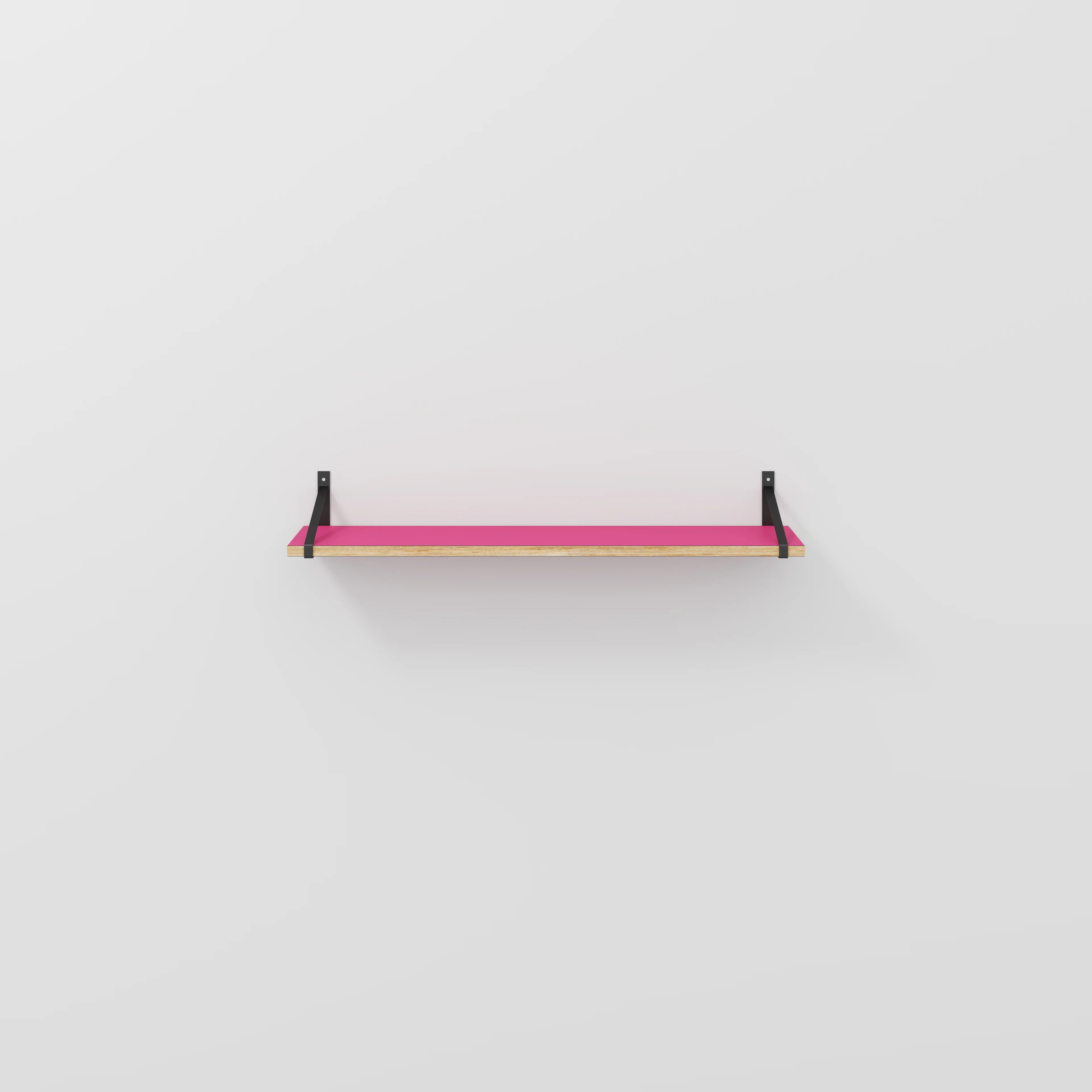 Plywood Wall Shelf with Suspense Brackets - Formica Juicy Pink - 1200(w) x 260(d)