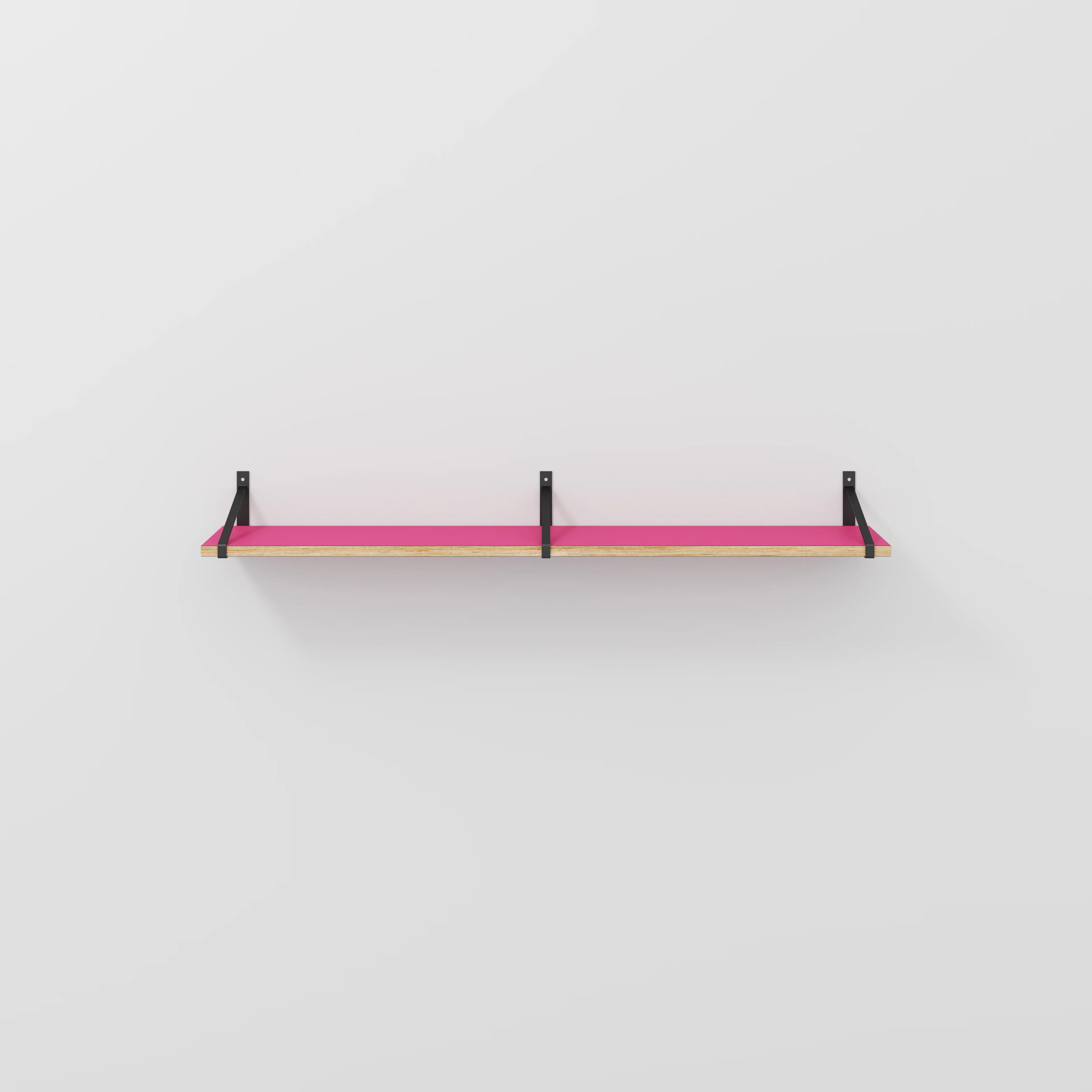 Plywood Wall Shelf with Suspense Brackets - Formica Juicy Pink - 1600(w) x 260(d)