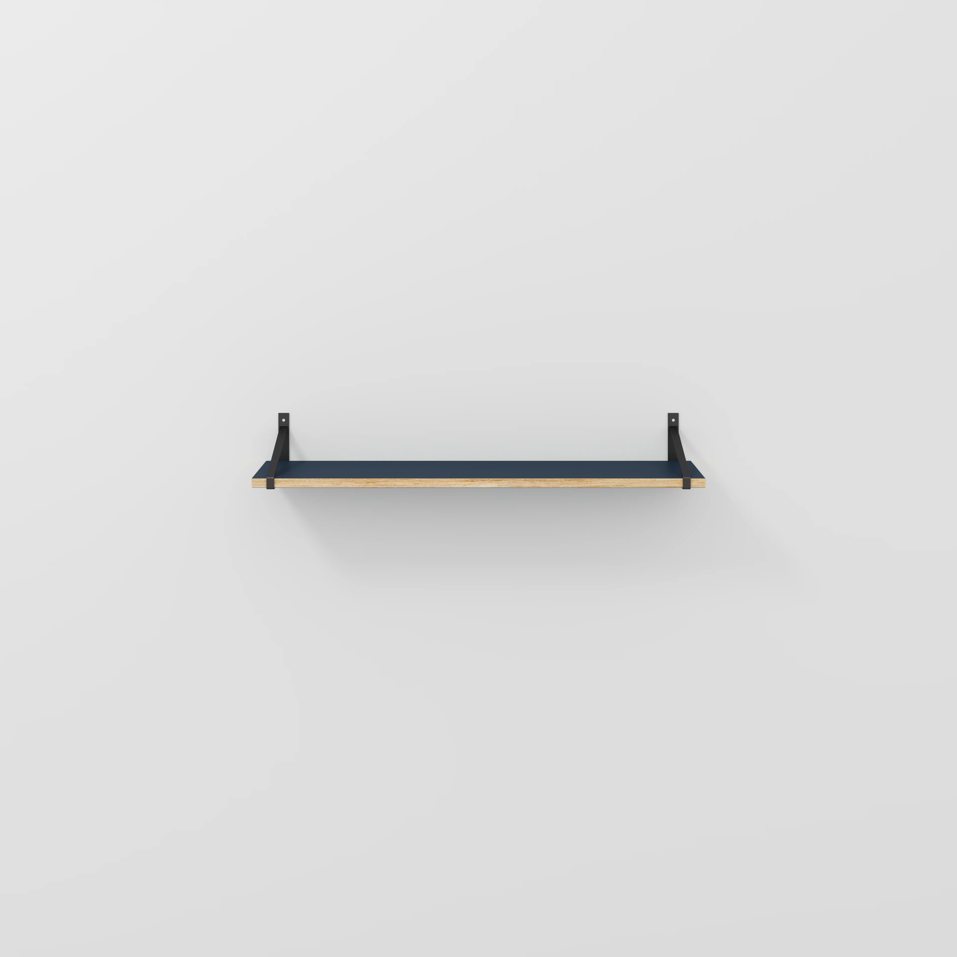 Plywood Wall Shelf with Suspense Brackets - Formica Night Sea Blue - 1200(w) x 260(d)